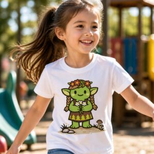 Camisa de Niña Troll con vestimenta Escandinava