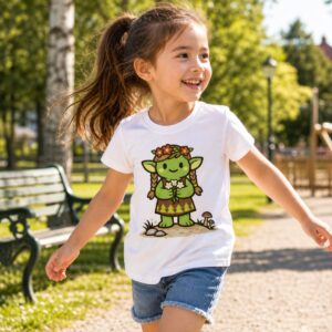 Camisa de Niña Troll con vestimenta Escandinava