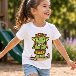 Camisa de Niña Troll con vestimenta Escandinava