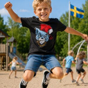 ¡Camiseta infantil genial para niños con un gato con mucha personalidad!