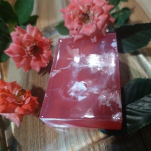 jabón artesanal de colágeno y rosas